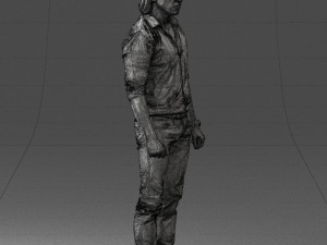 man in black dress 0201 3d print ready Model Cetak 3D
