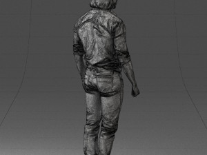man in black dress 0201 3d print ready Model Cetak 3D
