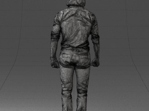 man in black dress 0201 3d print ready Model Cetak 3D