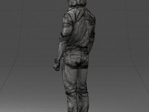 man in black dress 0201 3d print ready Model Cetak 3D