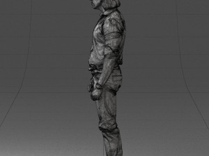 man in black dress 0201 3d print ready Model Cetak 3D