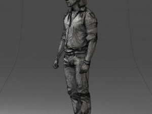 man in black dress 0201 3d print ready Model Cetak 3D