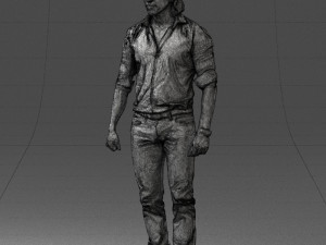 man in black dress 0201 3d print ready Model Cetak 3D