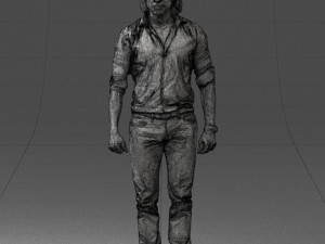 man in black dress 0201 3d print ready Model Cetak 3D