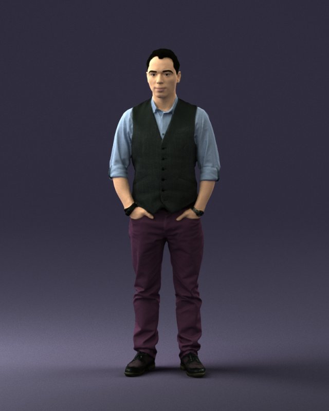 man in pose 0203 Modelo 3D .c4d .max .obj .3ds .fbx .stl .blend 