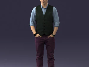 포즈를 취하는 남자 0203 3D 모델