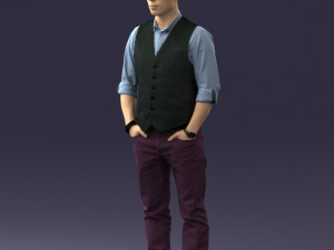 man in pose 0203 Modelo 3D