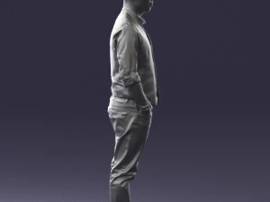 000539 Smart Casual Man with Vest Modern Male Character 3D Model
