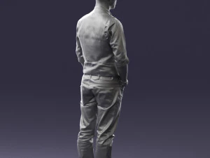 000539 Smart Casual Man with Vest Modern Male Character 3D Model