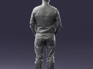 000539 Smart Casual Man with Vest Modern Male Character 3D Model