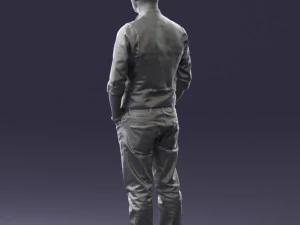 000539 Smart Casual Man with Vest Modern Male Character 3D Model