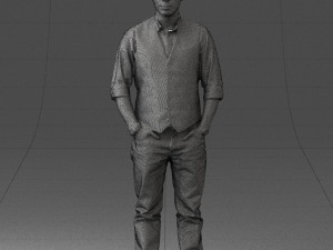 man in pose 0203 Modelo 3D