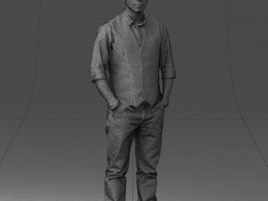man in pose 0203 Modelo 3D