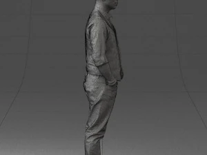 000539 Smart Casual Man with Vest Modern Male Character 3D Model