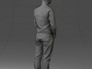 000539 Smart Casual Man with Vest Modern Male Character 3D Model