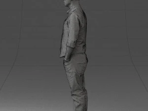 000539 Smart Casual Man with Vest Modern Male Character 3D Model