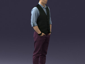 man in pose 0203 3d print ready 3D-Druckmodell