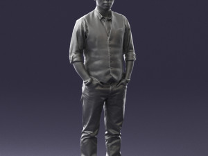 man in pose 0203 3d print ready 3D-Druckmodell