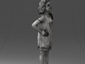girl in dress 0163 Modèle 3D