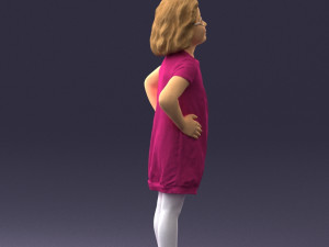 girl in dress 0163 3d print ready 3Dプリントモデル