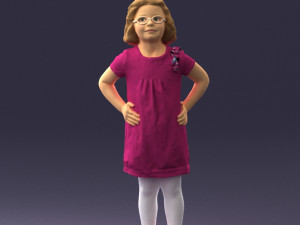 girl in dress 0163 3d print ready 3Dプリントモデル