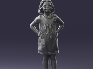 girl in dress 0163 3d print ready 3Dプリントモデル