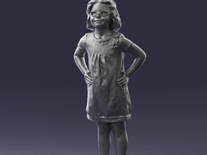 girl in dress 0163 3d print ready 3Dプリントモデル