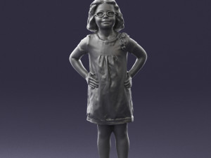 girl in dress 0163 3d print ready 3Dプリントモデル