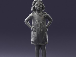 girl in dress 0163 3d print ready 3Dプリントモデル