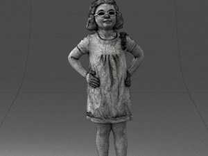 girl in dress 0163 3d print ready 3Dプリントモデル