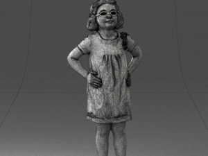 girl in dress 0163 3d print ready 3Dプリントモデル