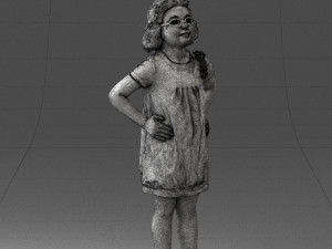 girl in dress 0163 3d print ready 3Dプリントモデル