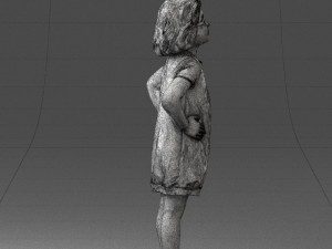 girl in dress 0163 3d print ready 3Dプリントモデル