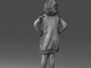 girl in dress 0163 3d print ready 3Dプリントモデル