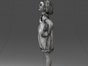 girl in dress 0163 3d print ready 3Dプリントモデル