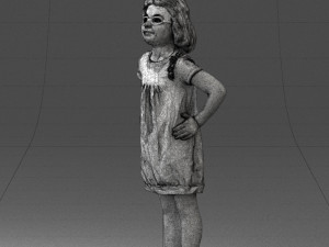 girl in dress 0163 3d print ready 3Dプリントモデル