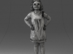 girl in dress 0163 3d print ready 3Dプリントモデル