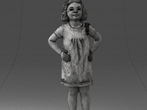 girl in dress 0163 3d print ready 3Dプリントモデル