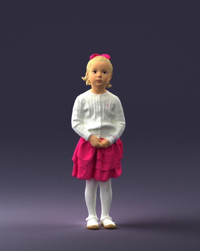 girl in pose 0166 3d print ready 3D-Druckmodell .c4d .max .obj .3ds .fbx .stl .blend 