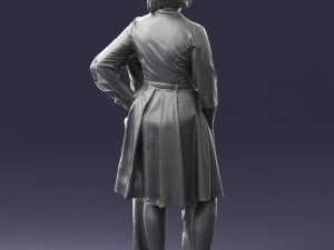 000513 Older Couple Standing Together Realistic Male and Female Characters 3D Model