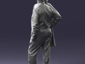 000513 Older Couple Standing Together Realistic Male and Female Characters 3D Model