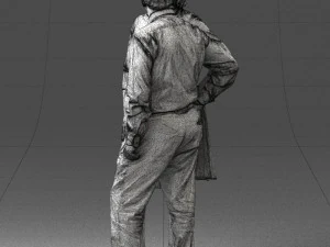000513 Older Couple Standing Together Realistic Male and Female Characters 3D Model