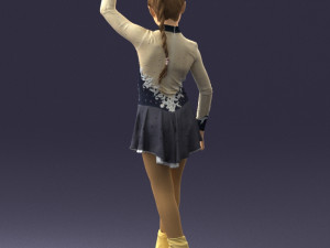 ice skating girl 0158 Model 3D