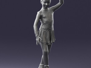 ice skating girl 0158 Model 3D