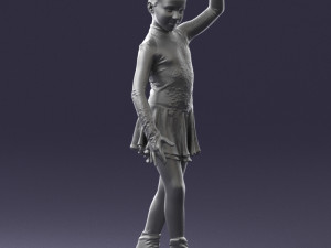 ice skating girl 0158 Model 3D