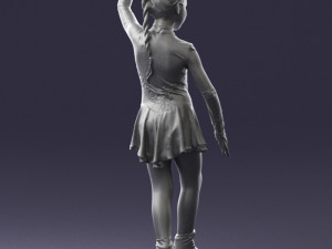 ice skating girl 0158 Model 3D