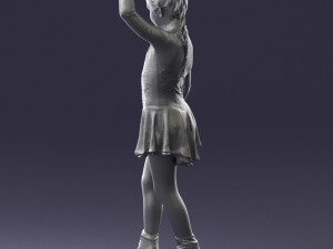 ice skating girl 0158 Model 3D