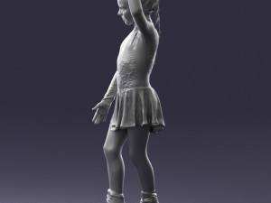 ice skating girl 0158 Model 3D