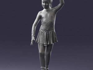 ice skating girl 0158 Model 3D