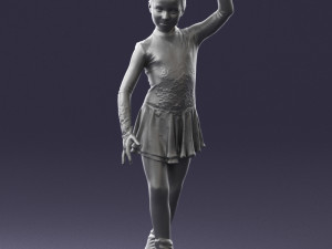 ice skating girl 0158 Model 3D